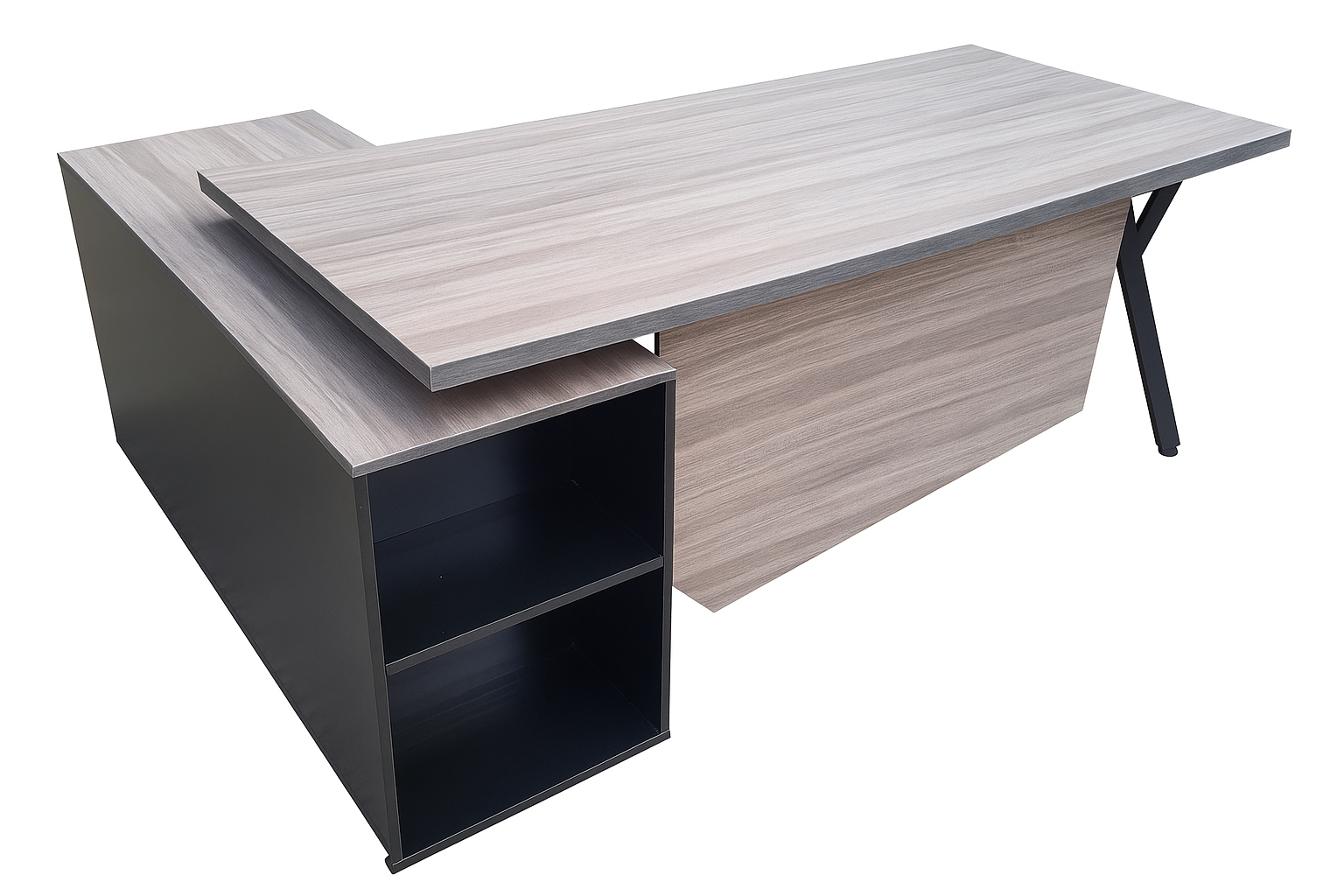 میز مدیریتی ۱۸۰ سانتی با ال جانبی ۱۲۱